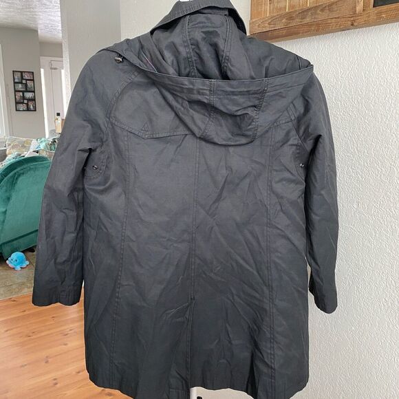 Lauren Ralph Lauren Women's Hooded Single-Breasted Raincoat A-Line Petite Medium - Picture 2 of 7